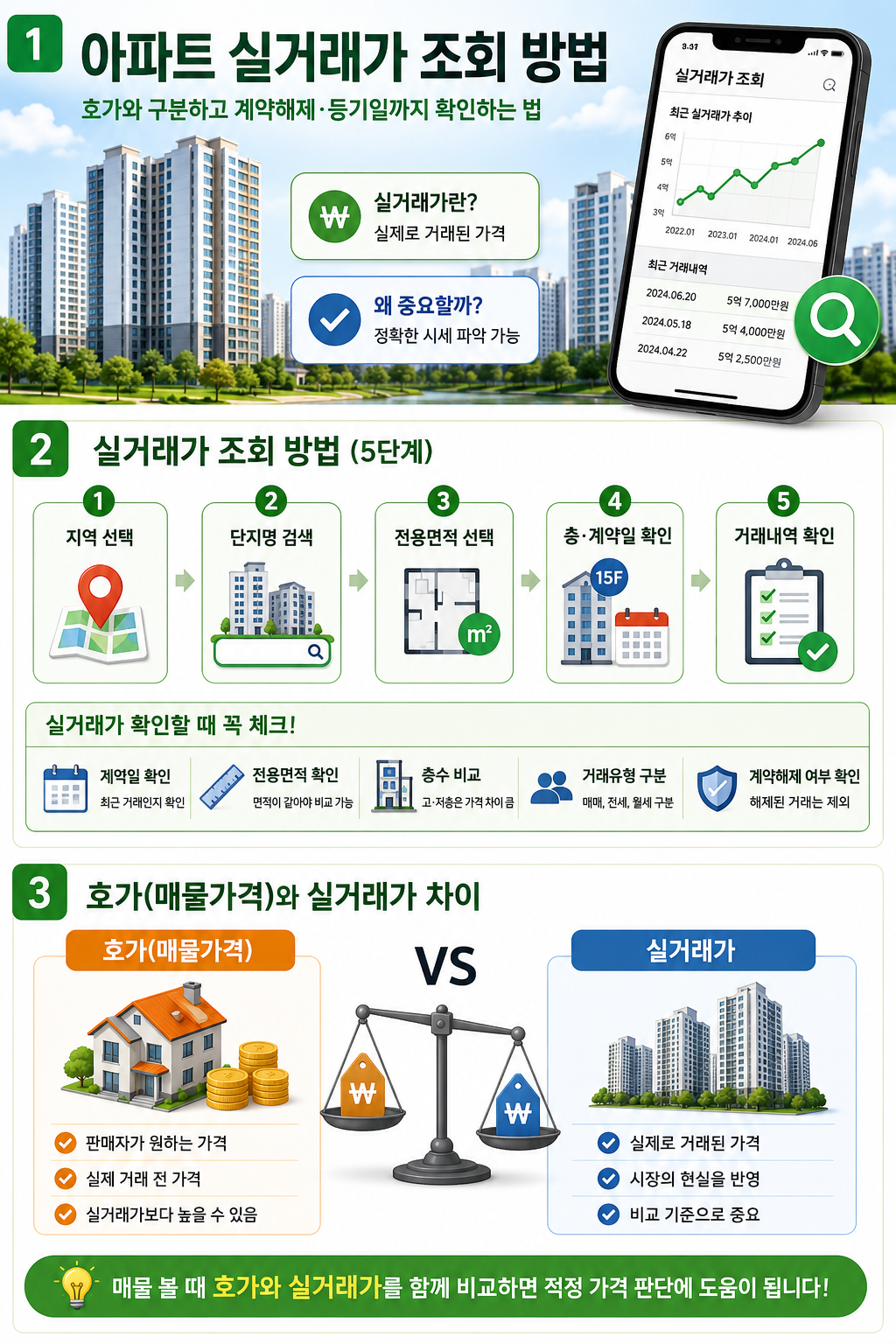 아파트 실거래가 조회 방법과 호가 실거래가 차이 안내