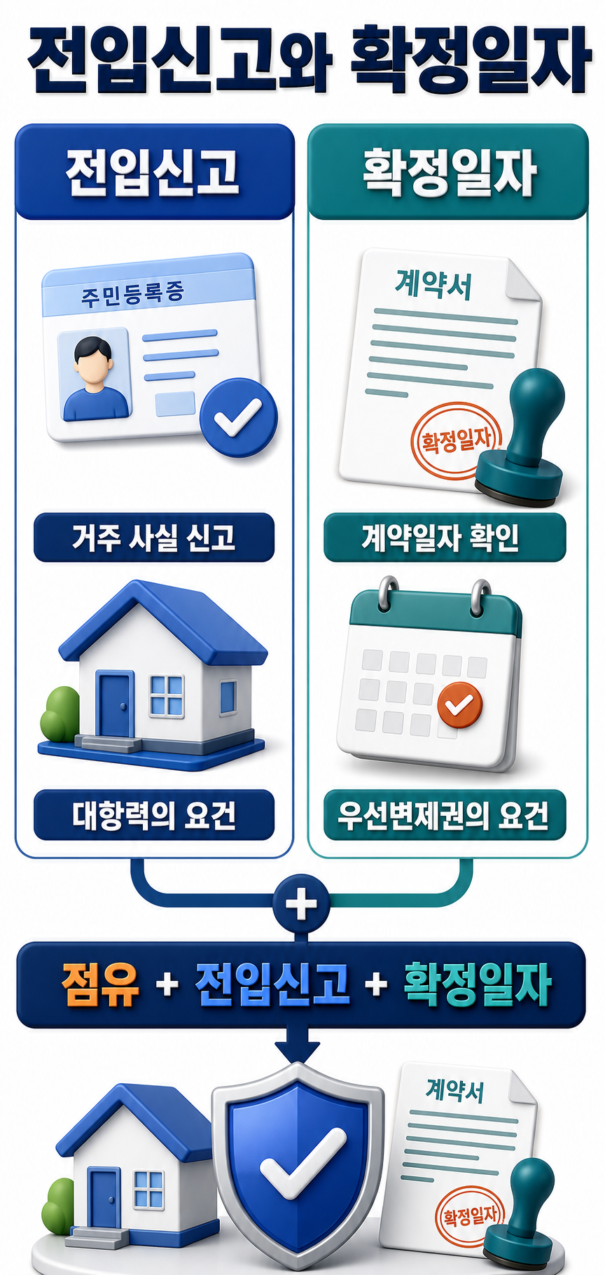 전입신고와 확정일자의 차이 및 임차인 보호 요건